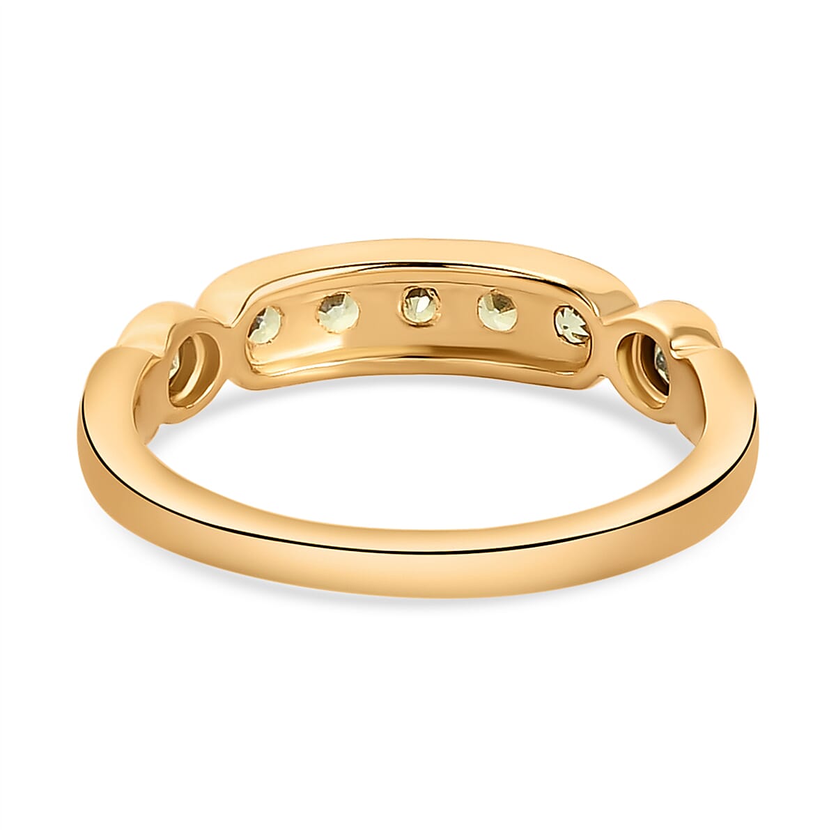 Demantoid Garnet Ring in 14K Gold Overlay Sterling Silver