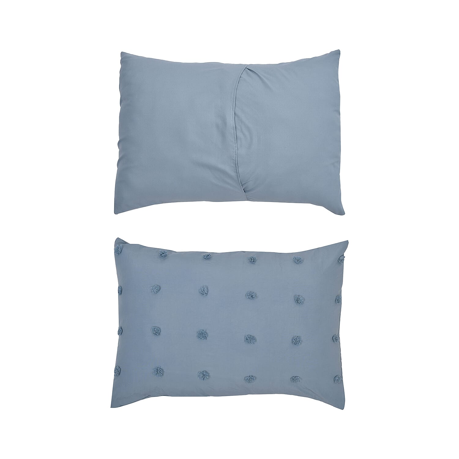 Luxury Vegas Closeout- Deluxe 6 Piece set- Comforter, Fitted Sheet, 2 Pillow Cases, Cushion Cover and Bolster Cushion Cover - - Blue Double