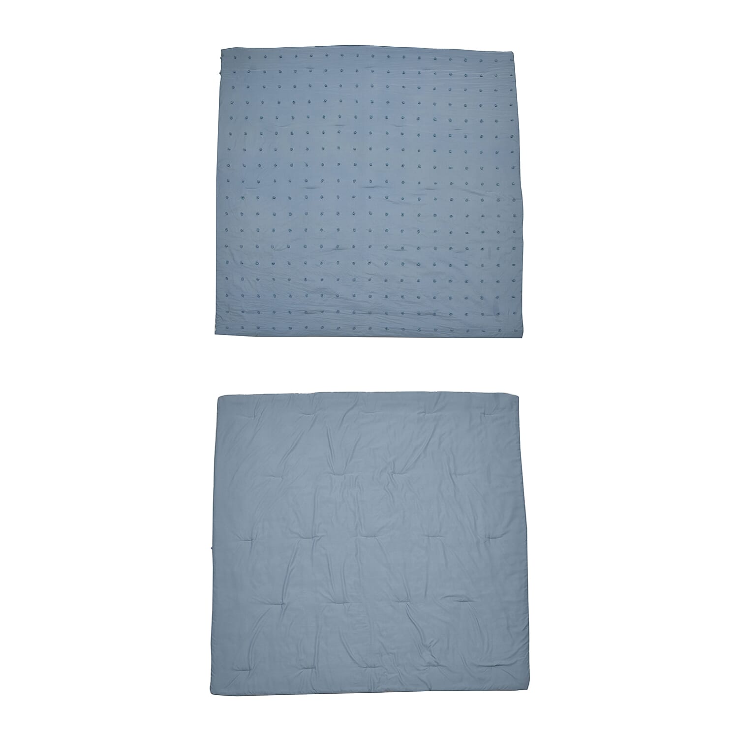 Luxury Vegas Closeout- Deluxe 6 Piece set- Comforter, Fitted Sheet, 2 Pillow Cases, Cushion Cover and Bolster Cushion Cover - - Blue Double