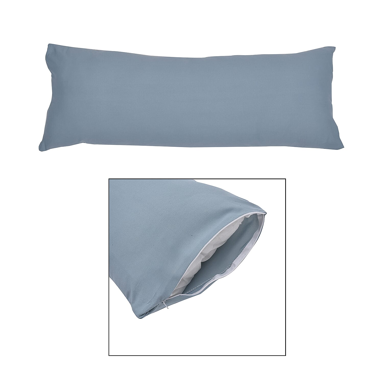 Luxury Vegas Closeout- Deluxe 6 Piece set- Comforter, Fitted Sheet, 2 Pillow Cases, Cushion Cover and Bolster Cushion Cover - - Blue Double