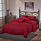 Luxury Vegas Closeout- Deluxe 6 Piece set- Comforter, Fitted Sheet, 2 Pillow Cases, Cushion Cover and Bolster Cushion Cover - Red Double