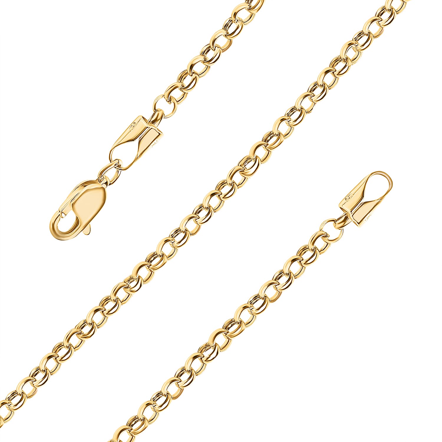 Hatton Garden Close Out Deal - 9K Yellow Gold Belcher Necklace (Size - 20) with Lobster Clasp, Gold Wt 3.80 Gms