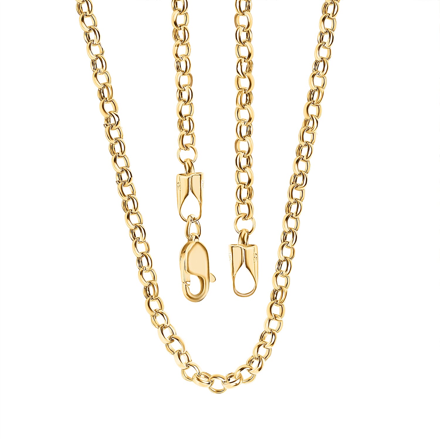 Hatton Garden Close Out Deal - 9K Yellow Gold Belcher Necklace (Size - 20) with Lobster Clasp, Gold Wt 3.80 Gms