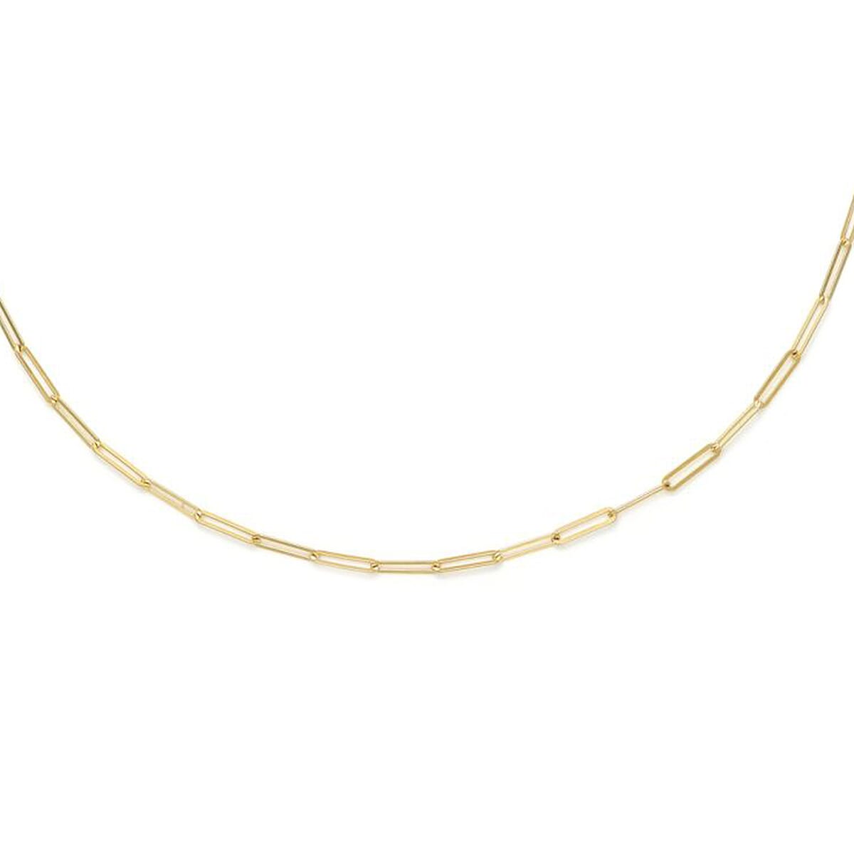 Hatton Garden Close Out Deal-  18K Yellow Gold Paperclip Necklace (Size - 22) with Lobster Clasp, Gold Wt. 3.30 Gms