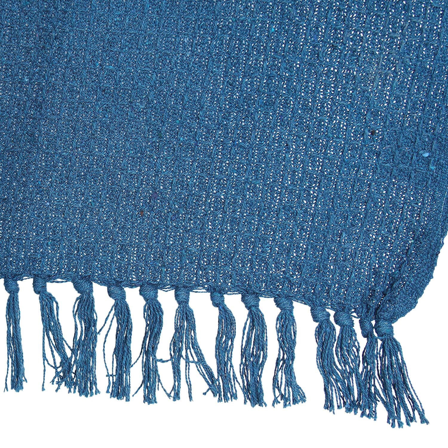 Cotton Honeycomb Throw Blanket - Navy & Navy