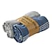 Set of 2 - Cotton Beach/Hammam Towel - Silver Grey & Royal Blue