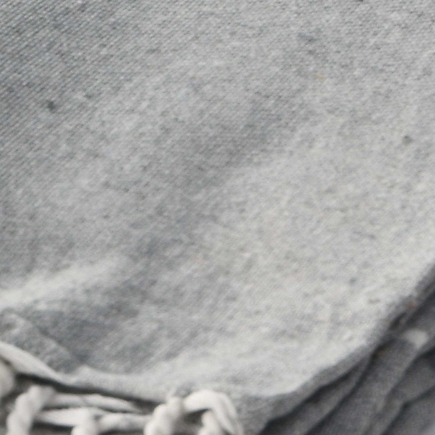 Set of 2 - 100% Cotton Beach/Hammam Towel (Size 170x90 Cm) - Silver Grey & Yellow