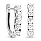 Tanzanite December Birthstone Hoop Earrings in Platinum Plated Sterling Silver