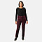 Tamsy Cotton Straight Leg Cord Trouser (Size 12 R) - Berry