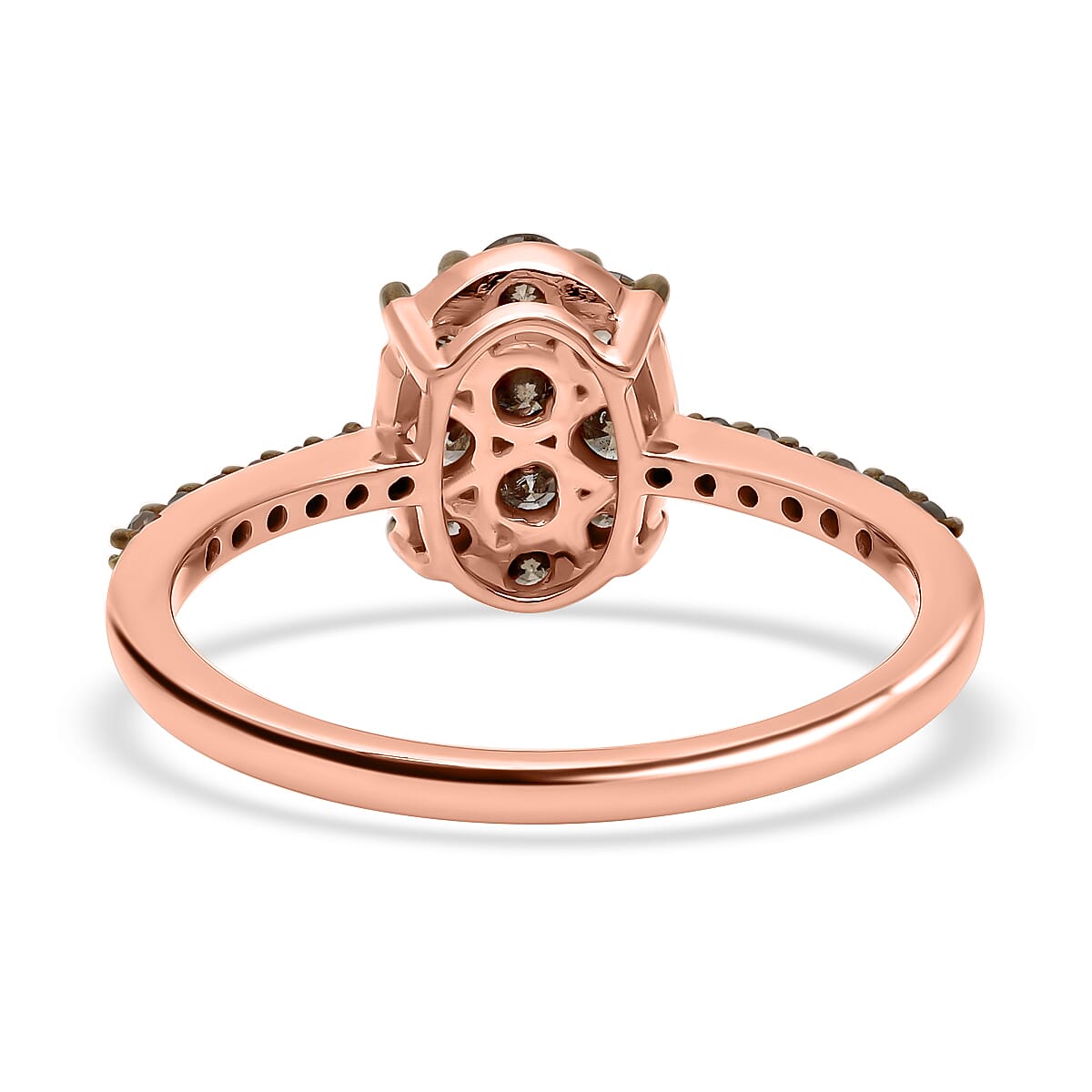 9K Rose Gold SGL Certified Natural Champagne Diamond Ring 1.00 Ct.