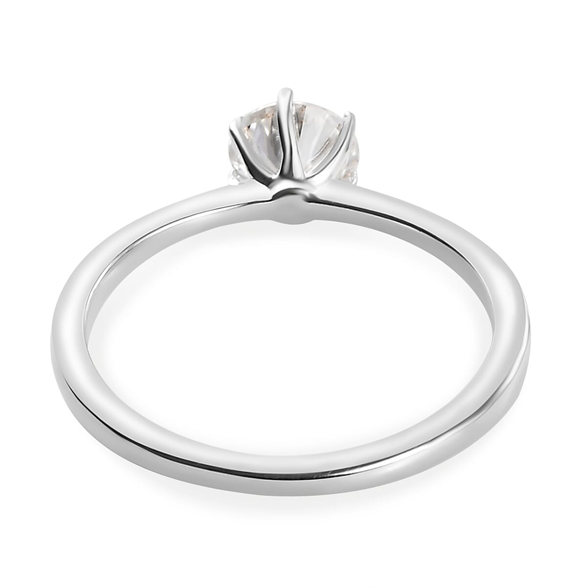 Moissanite Solitaire Collection Ring in Sterling Silver