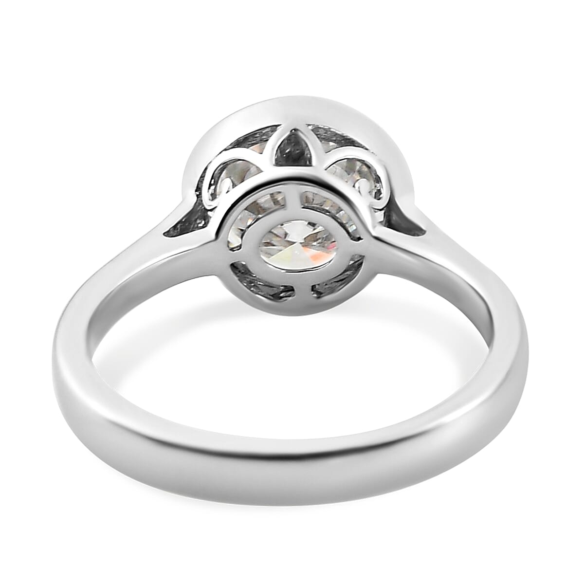 Moissanite Solitaire Ring in Sterling Silver