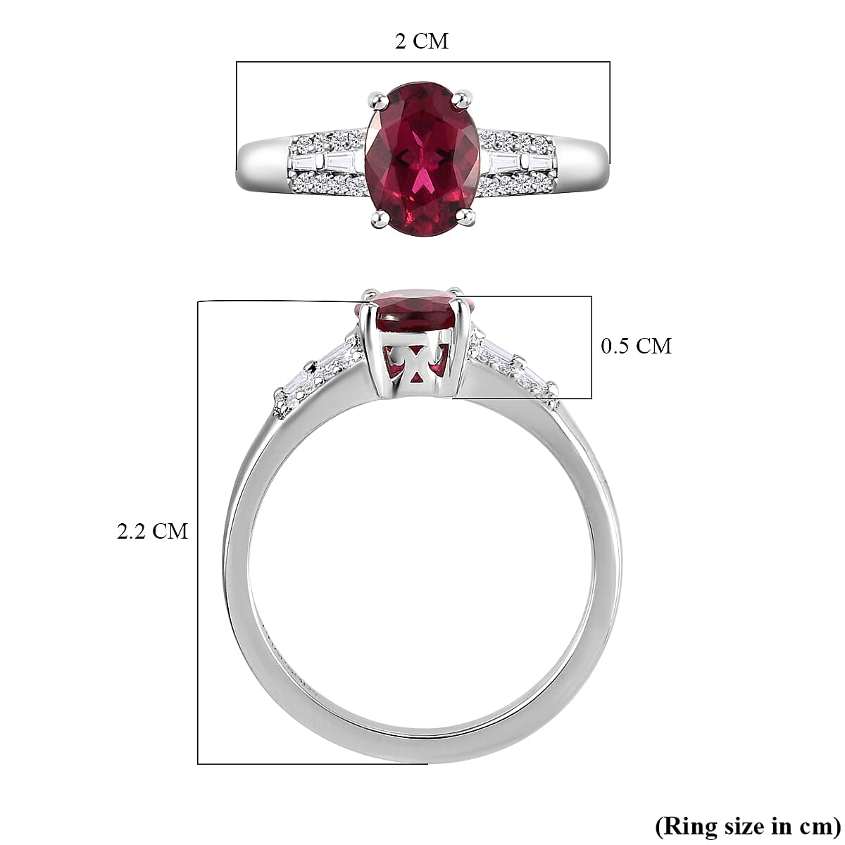The Four Virtues Of Rubellite - RHAPSODY 950 Platinum AAAA Rubellite and Diamond (VS-E-F) Ring 1.14 Ct.