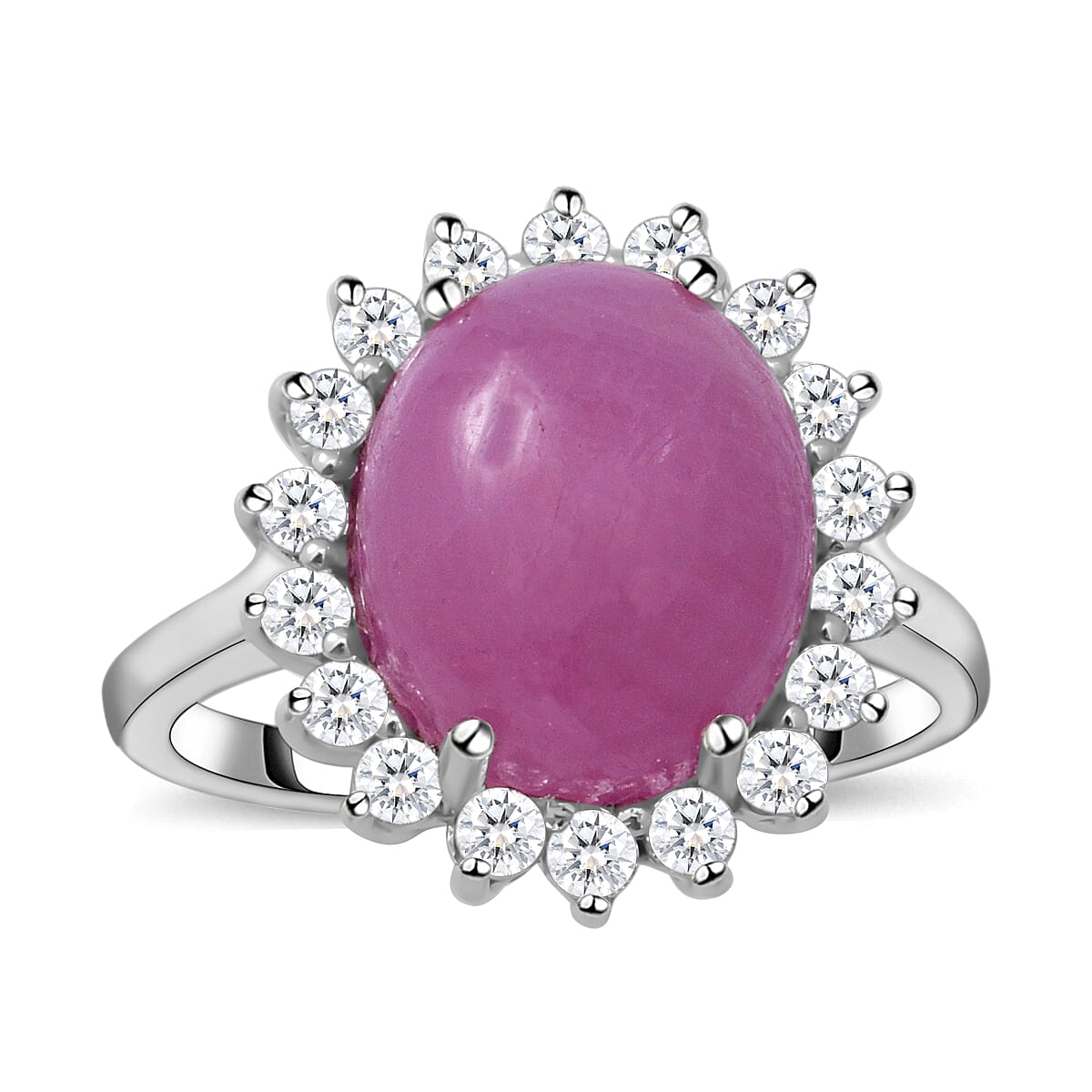 Sterling silver clearance pink sapphire ring