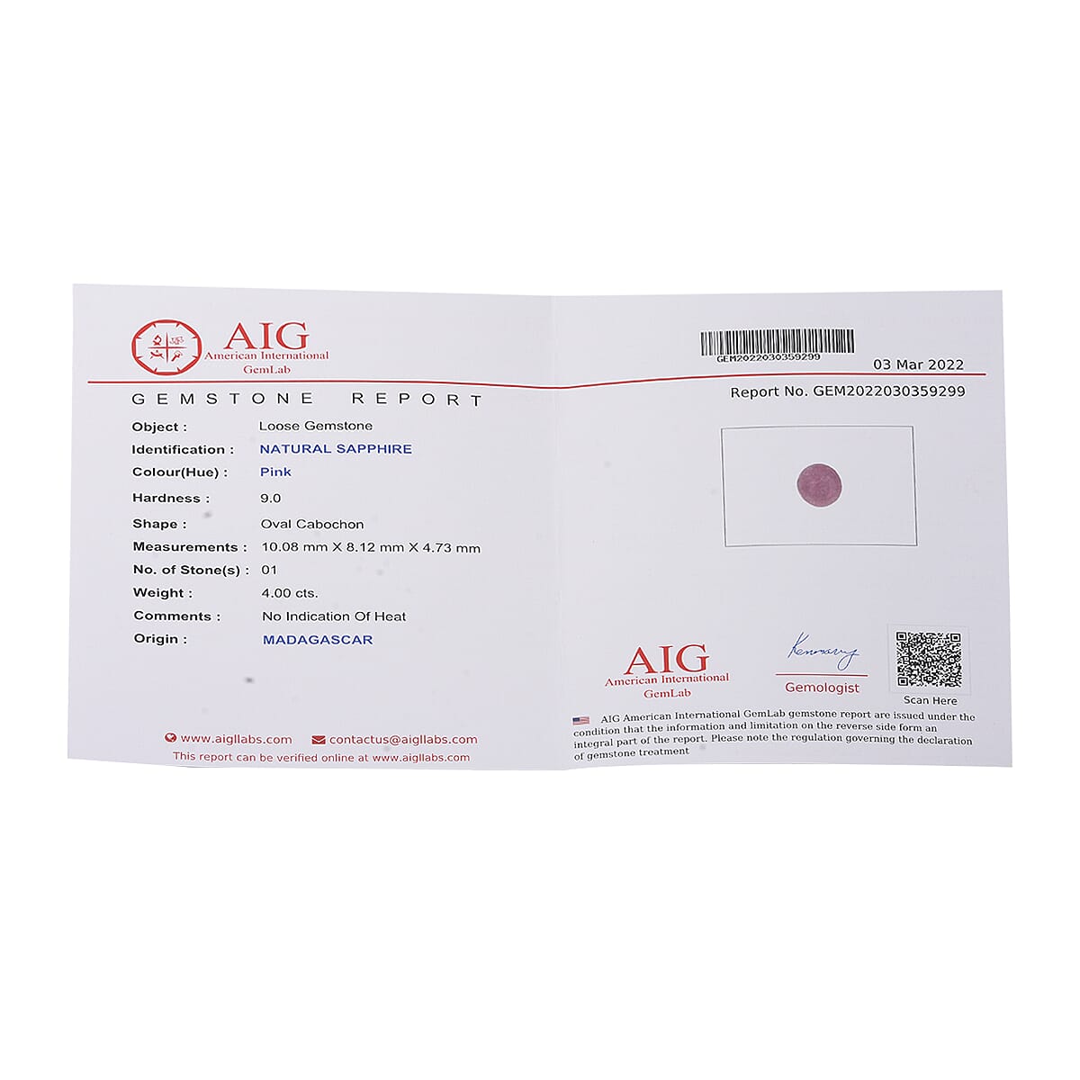 AIG Certified Natural Pink Sapphire and Natural Zircon Halo Earrings in Rhodium Overlay Sterling Silver 9.69 Ct.