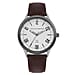 French Connection Quartz White Dial Watch with Brown Leather Strap