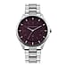 French Connection Quartz Purple Dial Watch with Silver Colour Chain Strap