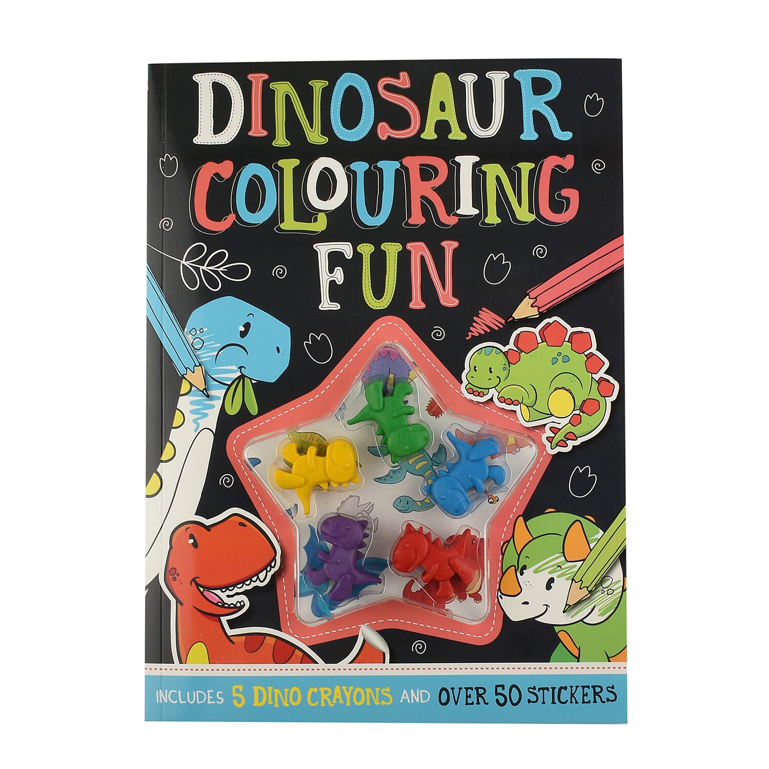 Dinosaur Colouring Book with Crayons