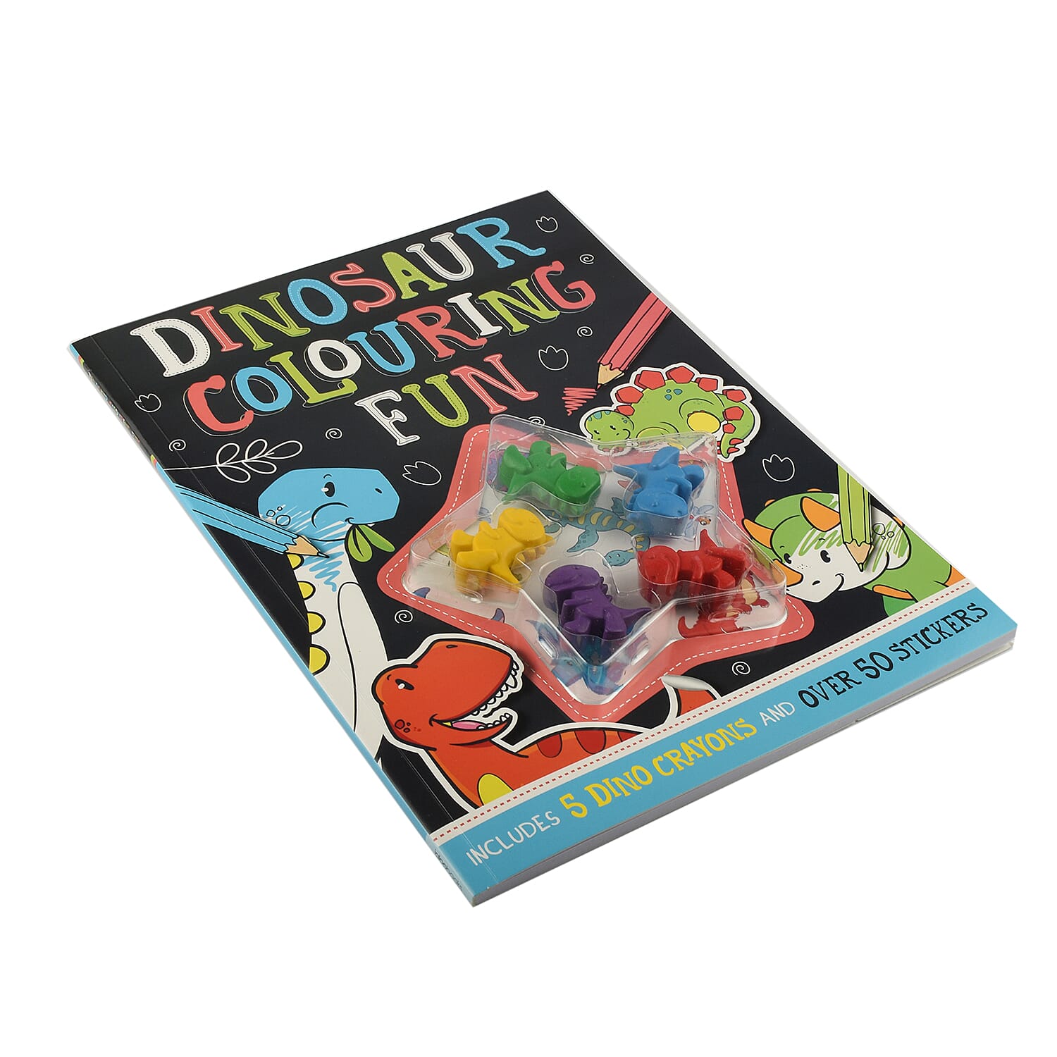 Dinosaur Colouring Book with Crayons