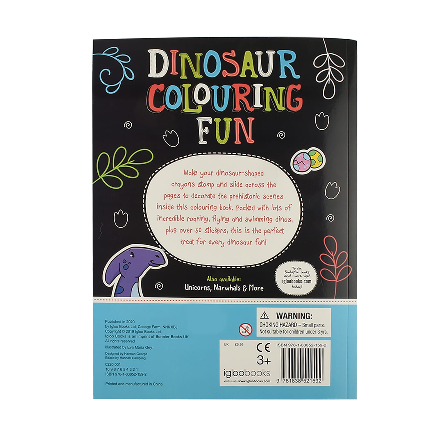 Dinosaur Colouring Book with Crayons