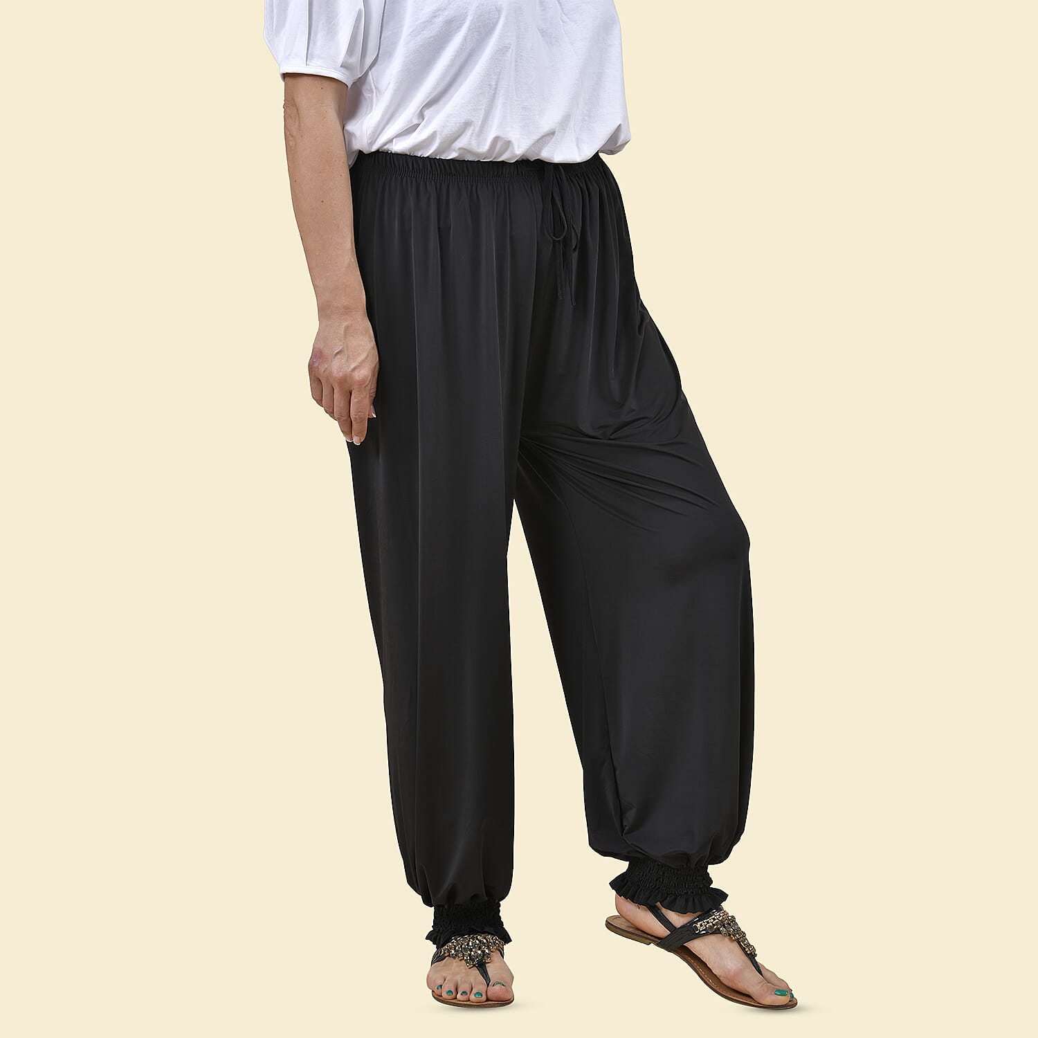 TAMSY Circle Printed Trousers - Navy