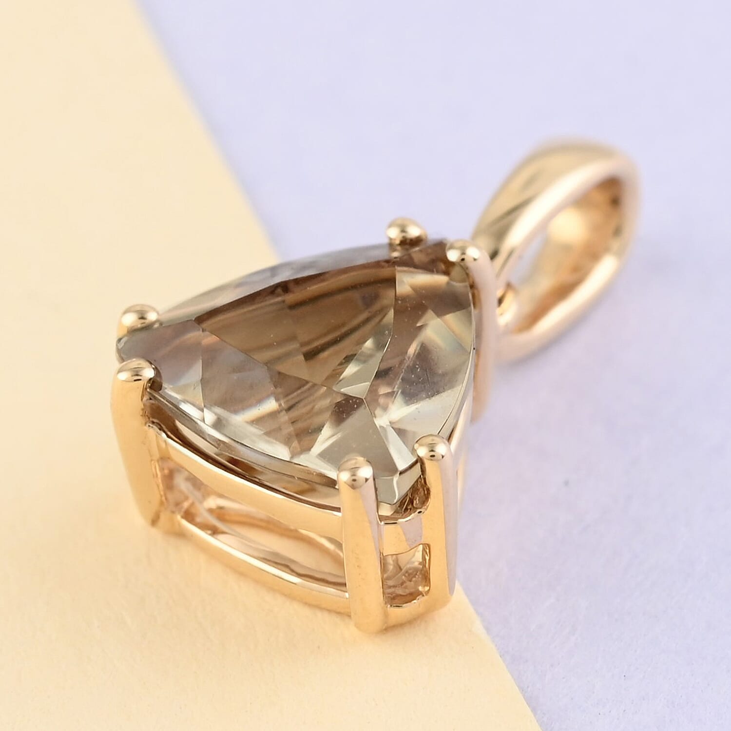 14K Yellow Gold AGI Certified AAA Natural Turkizite Pendant 1.85 Ct.