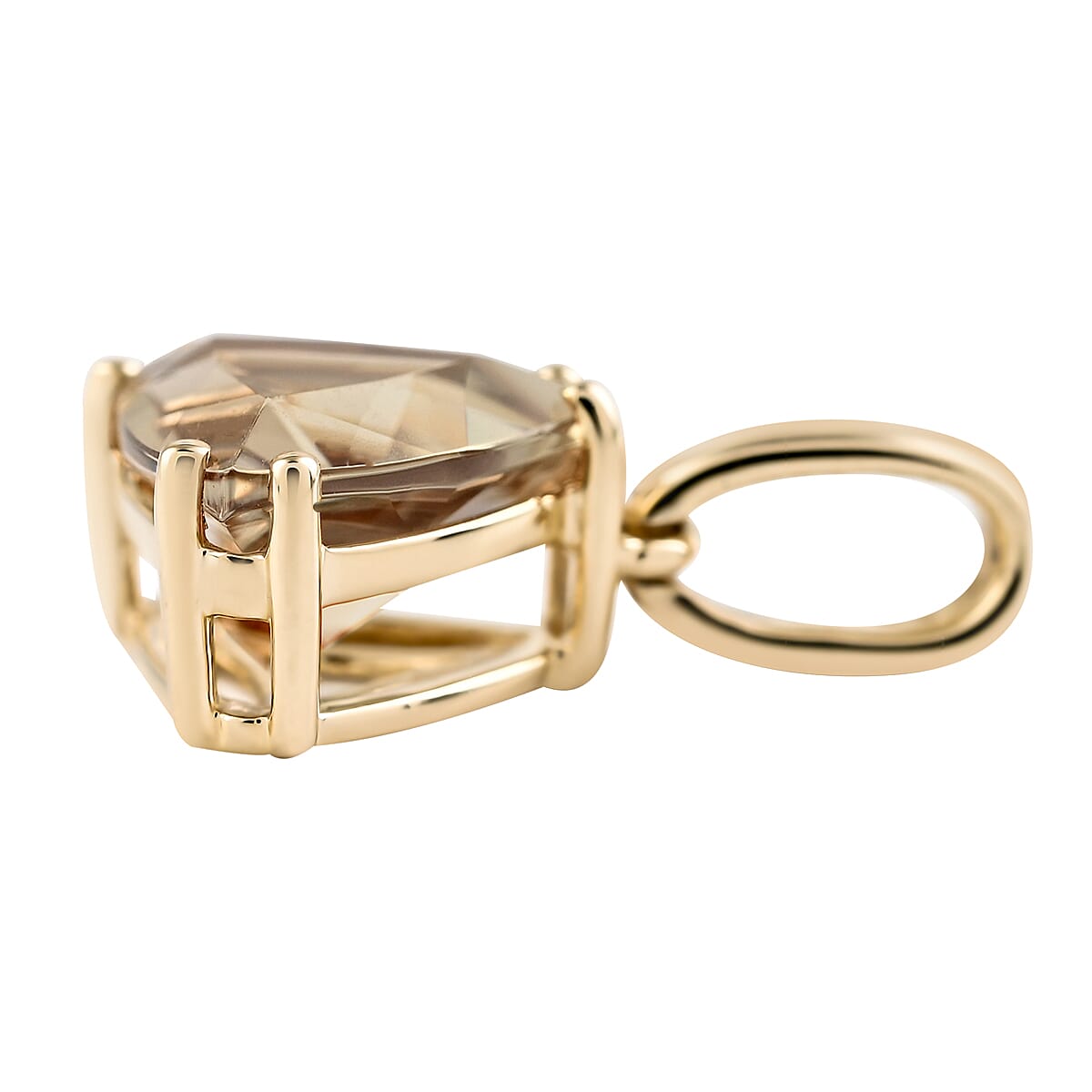 14K Yellow Gold AGI Certified AAA Natural Turkizite Pendant 1.85 Ct.