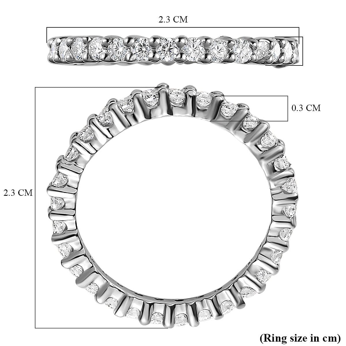 RHAPSODY 950 Platinum IGI Certified Diamond (VS-E-F) Ring 1.00 Ct.