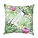 DOD- TJC Zebra and Floral Pattern Velvet Cushion Cover - Blue