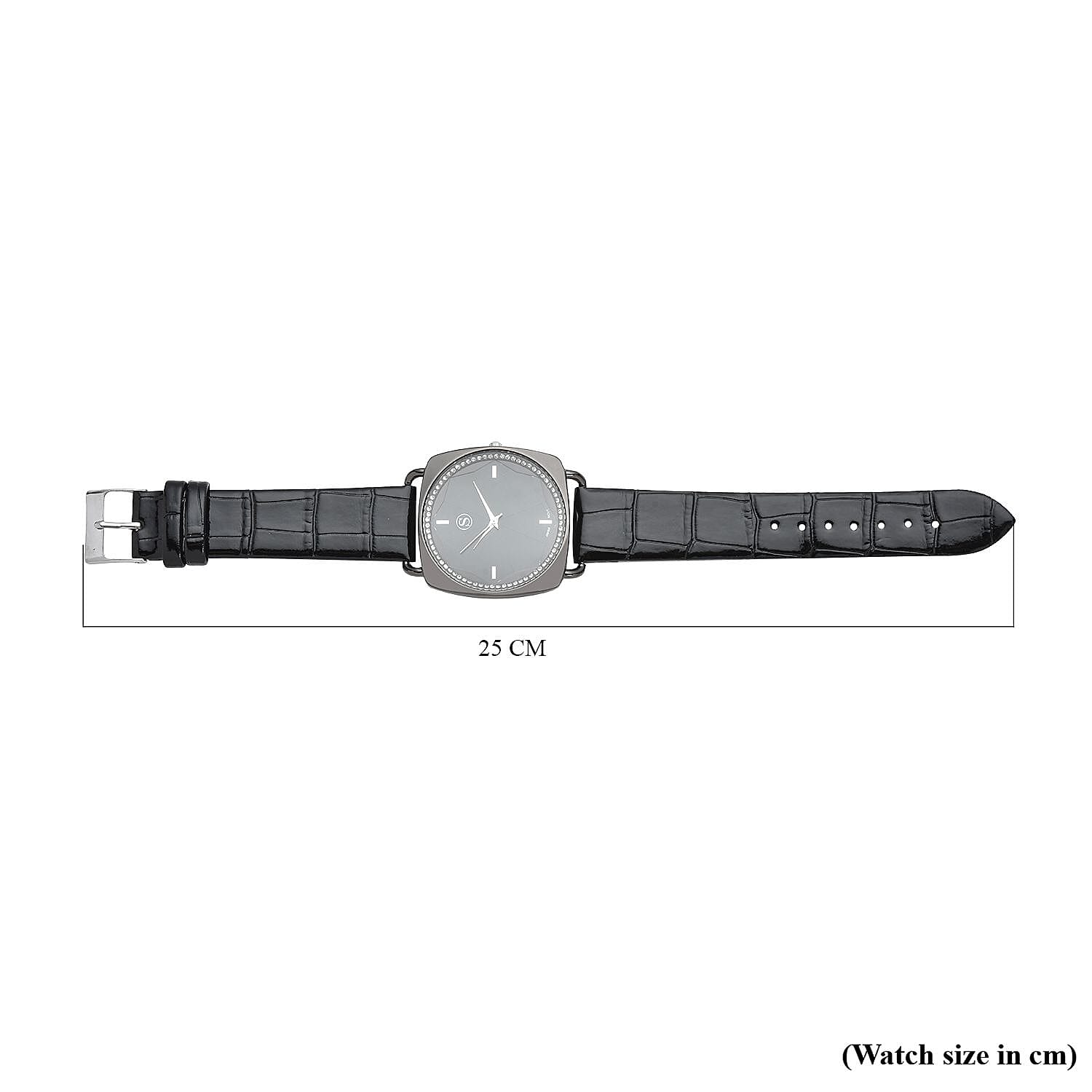 STRADA Japanese Movement Water Resistant Watch with Black Colour Strap