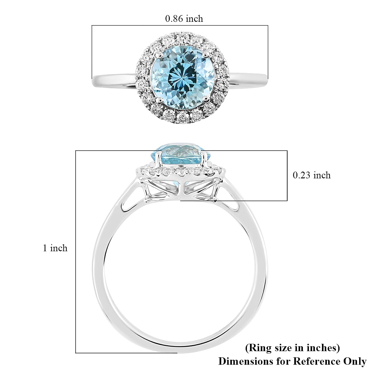 ILIANA 18K White Gold AGI Certified AAA Santamaria Aquamarine and Diamond Ring 1.50 Ct.
