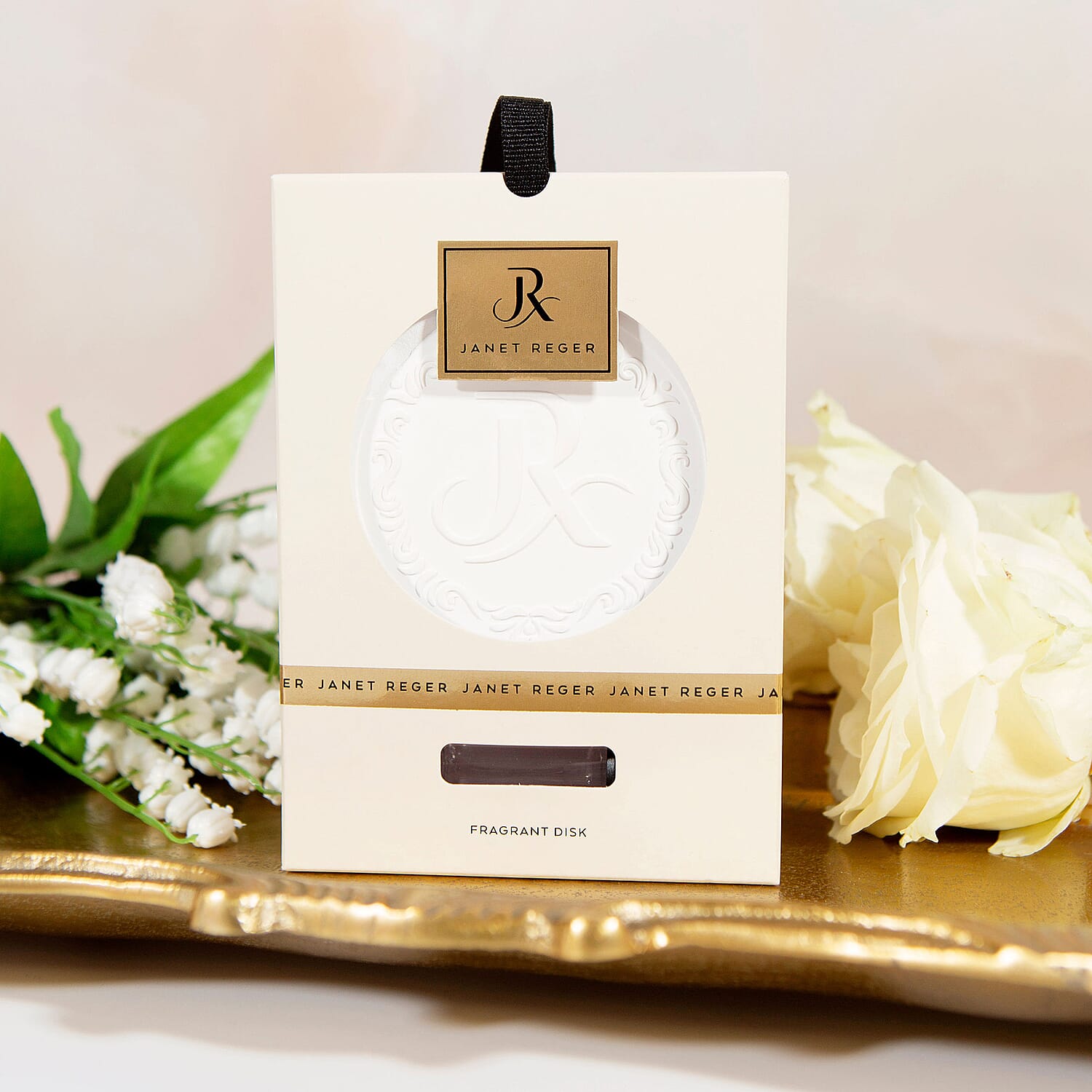 Janet Reger Hanging Fragrance Disc - White