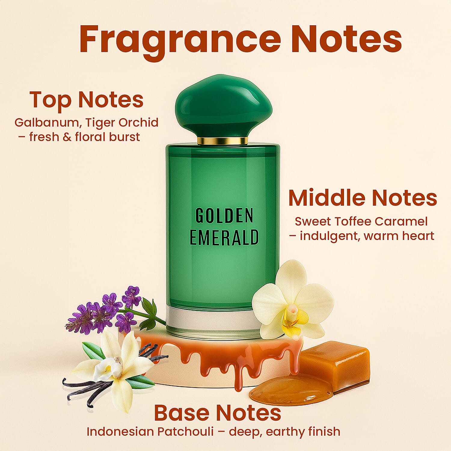 Laurelle Golden Emerald- Eau De Parfum - 100ml