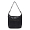 ASSOTS LONDON Fiona Genuine Snake Foil Leather Hobo Bag with Shoulder Strap (Size 30x29x8 Cm) - Black