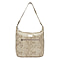 ASSOTS LONDON Fiona Genuine Snake Foil Leather Hobo Bag with Shoulder Strap (Size 30x29x8 Cm) - Off White