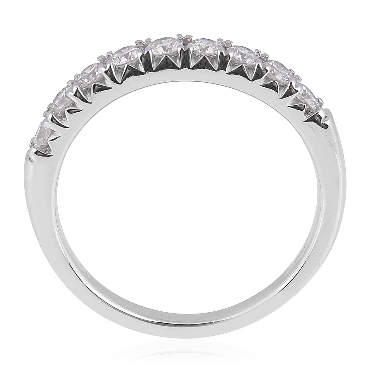 CLOSE OUT DEAL - 10K White Gold Diamond (I3/H) Half Eternity Ring 0.50 Ct.