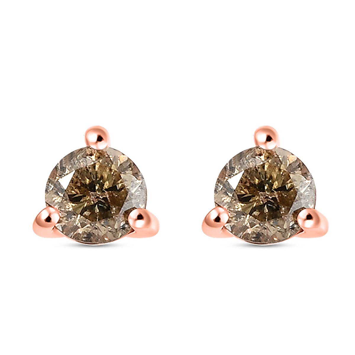 champagne stud earrings