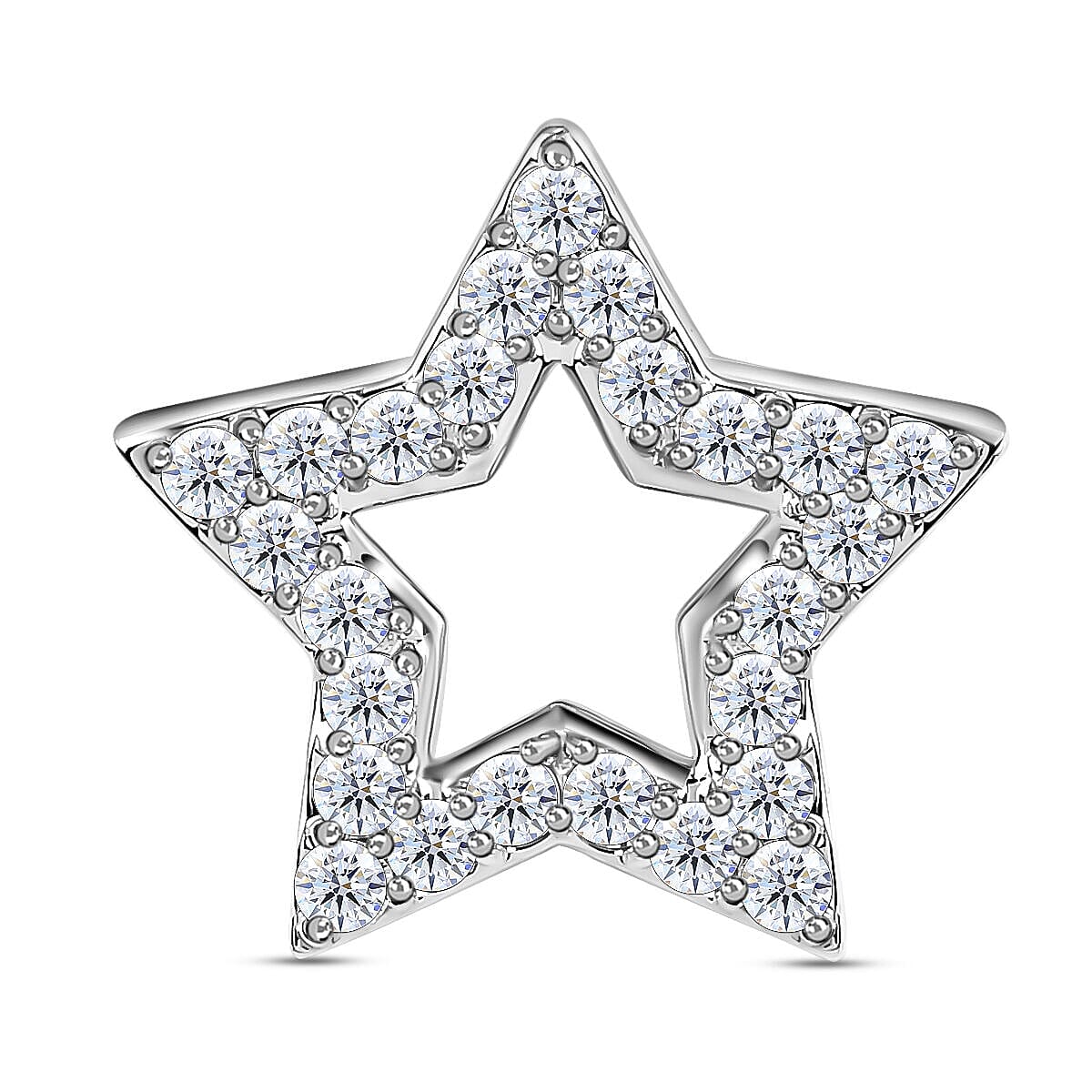RHAPSODY 950 Platinum IGI Certified Diamond (VS-E-F) Star Pendant 0.50 Ct.