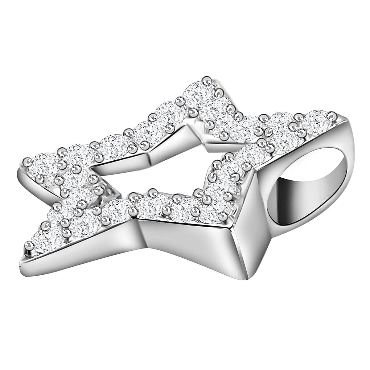 RHAPSODY 950 Platinum IGI Certified Diamond (VS-E-F) Star Pendant 0.50 Ct.