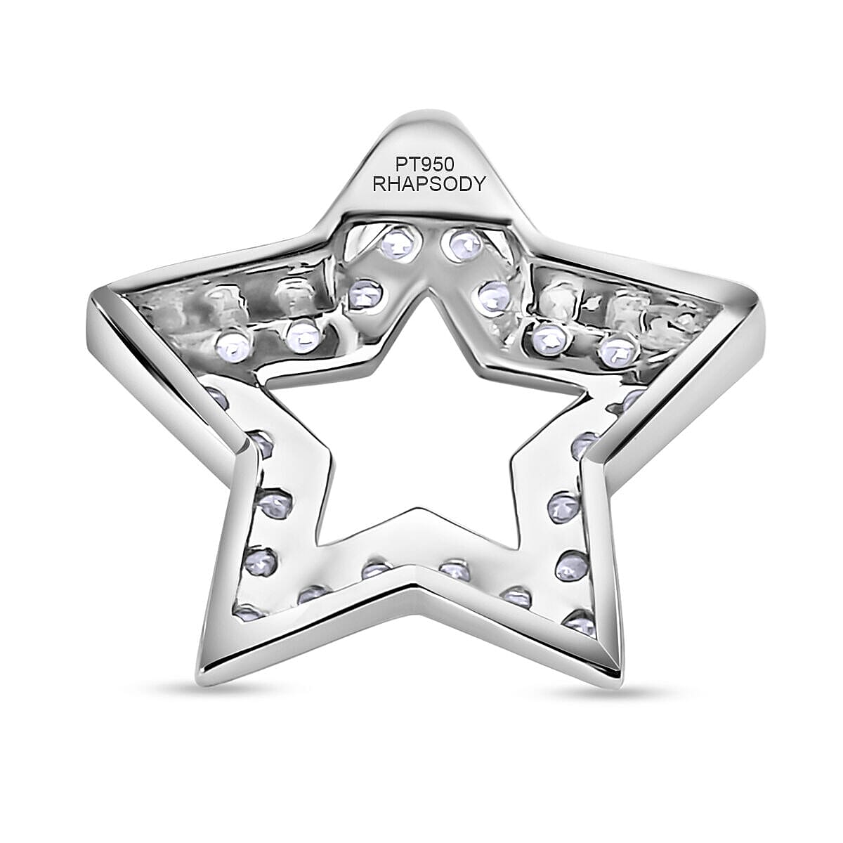 RHAPSODY 950 Platinum IGI Certified Diamond (VS-E-F) Star Pendant 0.50 Ct.