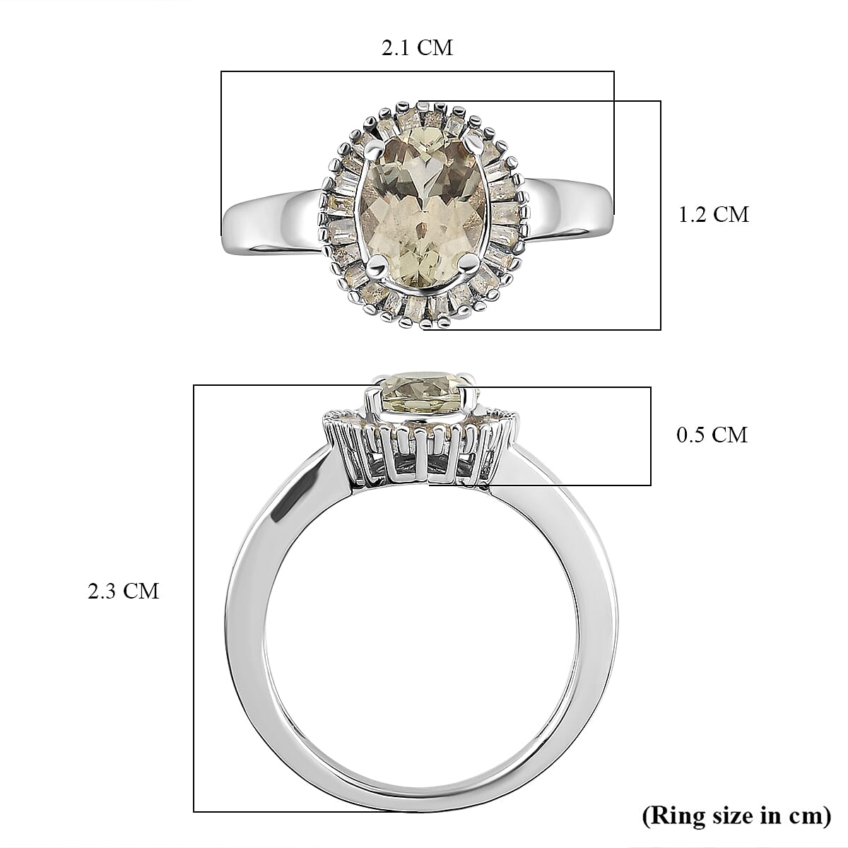 Turkizite and Diamond Ring in Platinum Overlay Sterling Silver 1.56 Ct.