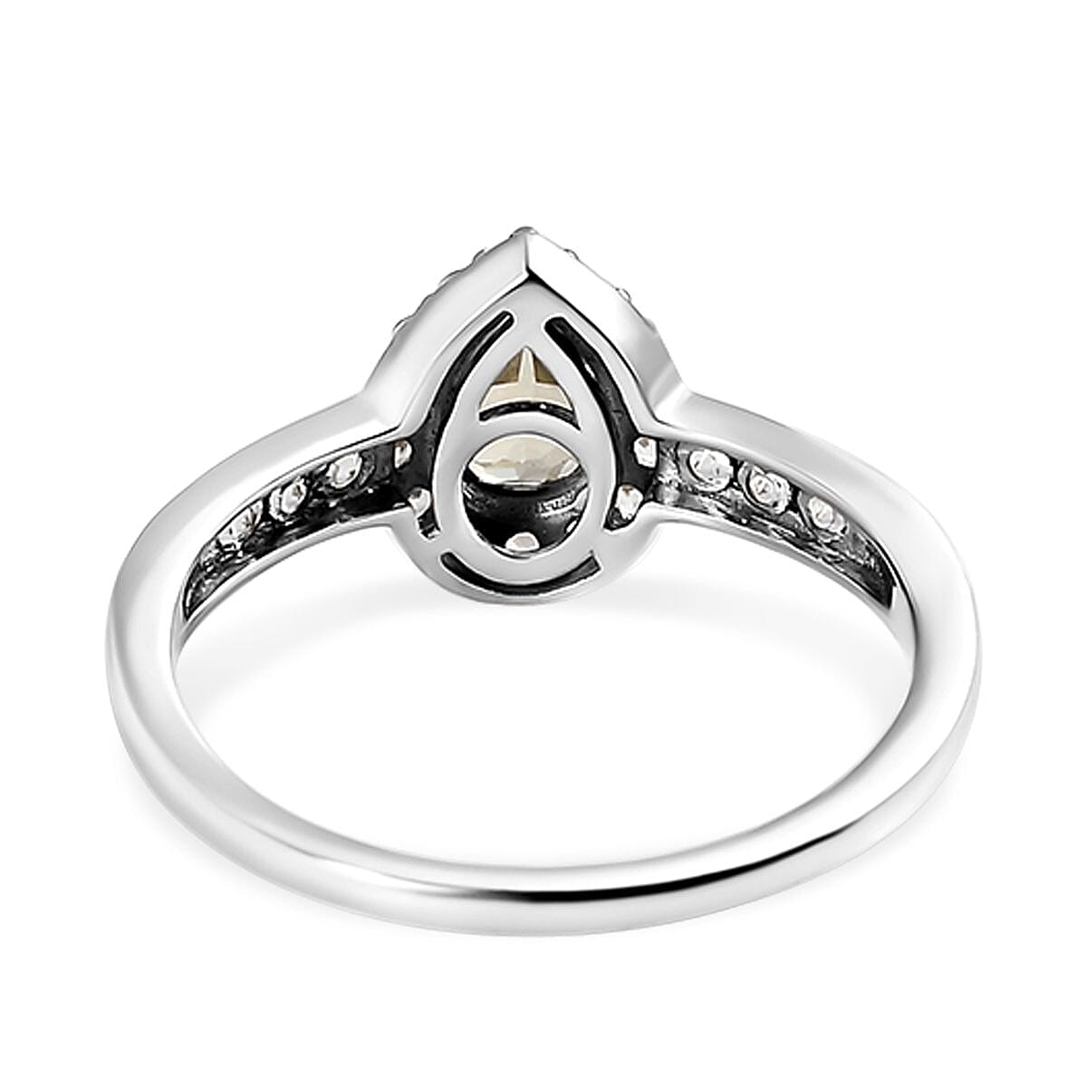 Turkizite and Natural Zircon Ring in Platinum Overlay Sterling Silver 1.32 Ct.