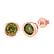 RACHEL GALLEY Hebei Peridot Stud Earrings (with Push Back) in Vermeil Rose Gold Overlay Sterling Silver