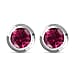 RACHEL GALLEY Pink Tourmaline Stud Earrings (With Push Back) in Rhodium Overlay Sterling Silver