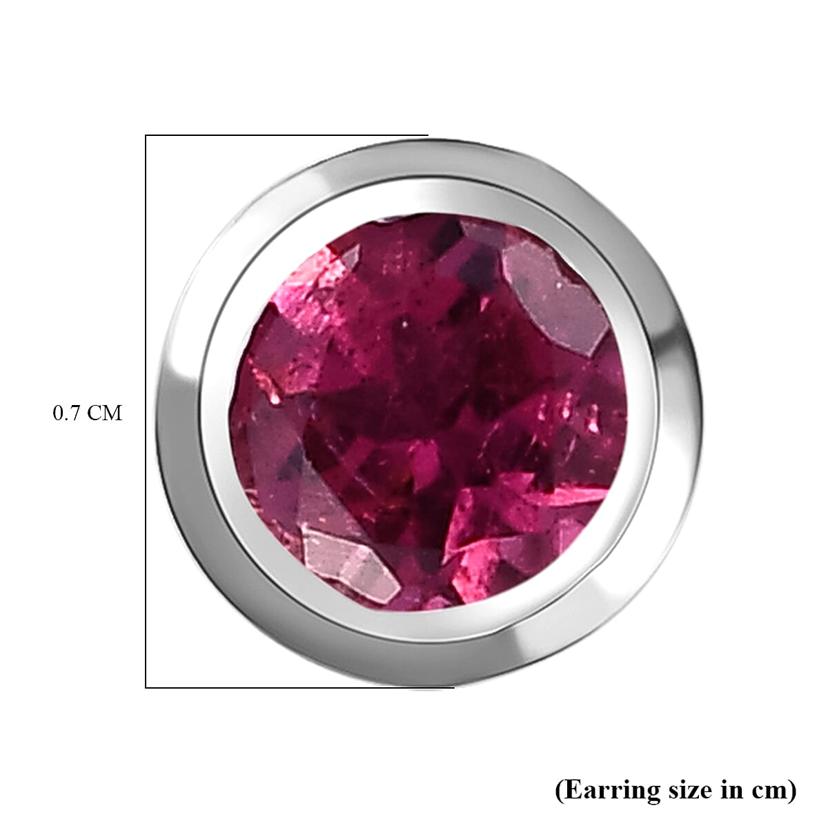 RACHEL GALLEY Pink Tourmaline Stud Earrings (With Push Back) in Rhodium Overlay Sterling Silver