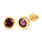 RACHEL GALLEY Rhodolite Garnet Stud Earrings(with Push Back) in Vermeil Yellow Gold Overlay Sterling Silver 1.27 Ct.