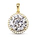 Moissanite Pendant in Vermeil Yellow Gold Overlay Sterling Silver 9.63 Ct.