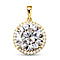 Moissanite Pendant in Vermeil Yellow Gold Overlay Sterling Silver 9.63 Ct.