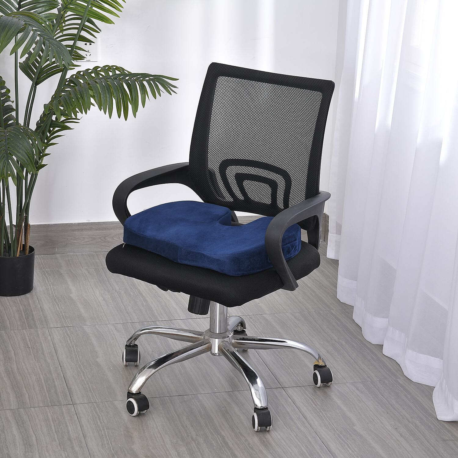 Tjc Polyester Solid Cushion Cover (Size 44x7 ) - Navy & Burgundy