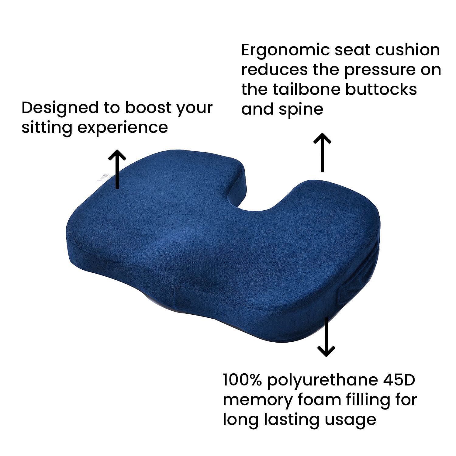 Tjc Polyester Solid Cushion Cover (Size 44x7 ) - Navy & Burgundy